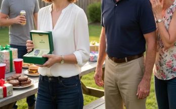 At my dad’s retirement BBQ, I handed him a $10,000 Rolex. For about three seconds, everyone applauded. Then Dad glanced at the watch, looked directly at me, and smirked. “You’re still my disappointment.” The backyard fell strangely still. Not completely silent. Music still drifted from the patio speakers, burgers still hissed on the grill, and my uncle was still laughing too loudly because he couldn’t tell whether Dad was joking. But I knew. My name is Allison Reed. I’m thirty-five years old, a financial analyst living in Boston, and the oldest daughter of Frank Reed, a retired police captain who spent my entire life treating affection like a reward to be earned. My younger brother Jason was always the favorite. Jason wrecked cars, lost jobs, borrowed money, lied about rent, and somehow remained “a good kid who just needed help.” I earned scholarships, purchased my own condo, helped cover Mom’s medical bills, paid off Dad’s truck loan, and quietly handled the property taxes on their house for three straight years. Still, I was the disappointment. Because I wasn’t married. Because I didn’t have kids. Because I moved away. Because I learned how to say no. That Saturday, I decided to try one last time. Dad was retiring after thirty-eight years on the force, and Mom begged me to “put the past behind us for one day.” So I bought the Rolex he’d admired for years. Stainless steel. Black dial. Elegant, expensive, understated. When he opened the box, I watched his eyes light up. Then he remembered who bought it. “You’re still my disappointment,” he said loudly enough for cousins, neighbors, and retired coworkers to hear. Jason laughed first. That part hurt the most. Mom whispered, “Frank,” but she didn’t defend me. She never defended me when it actually mattered. I smiled. Not because I was okay. Because something inside me finally became clear. I leaned forward, removed the Rolex box from Dad’s hands, and shut it. Mom’s face changed immediately. “Allison, don’t you dare.” I looked directly at her. “Don’t I dare what?” Dad’s smile vanished. “That’s my gift.” “No,” I said calmly. “It was.” Jason stood beside the cooler holding a beer. “Wow. Dramatic as always.” I turned toward him. “You want to buy him one?” He suddenly found something else to look at. Dad’s face turned bright red. “You embarrassed me in front of everyone.” I laughed softly. “You handled that yourself.” Then I picked up my purse and walked through the stunned crowd toward the backyard gate. Mom hurried after me halfway across the lawn. “Allison, come back here right now.” I stopped, turned around, and said, “No. I’m done paying to be insulted.” She froze in place. Dad shouted from the patio, “Good. Keep your damn watch.” I nodded once. “I will.” This morning, they discovered what else I’d taken away. Not from their house. From my name. Their access… Part 2 The following morning, my phone started ringing before seven. Mom called first. Then Dad. Then Jason. Then Mom again. I ignored every single call while sipping coffee in my kitchen, the Rolex box sitting quietly on the counter like a polished silver monument to my final mistake. At 7:42 a.m., Mom finally texted. “Why did the mortgage company call your father?” I took a slow breath. Then another message arrived. “The payment didn’t go through.” A moment later Jason texted. “Why is Mom’s pharmacy card getting declined?” Then Dad finally wrote: “What the hell did you do?” I stared at the screen for a long moment. What did I do? I stopped. That was all. For years, I had been the invisible support beam holding my family upright. Nobody praised the beam. Nobody thanked the beam. Nobody even noticed it existed. They only panicked when it disappeared. Three years earlier, Dad fell behind on the house after Mom’s surgery and Jason’s latest “temporary emergency” drained their savings account. Mom called me crying, terrified they might lose the home where I grew up. So I helped. First I paid the overdue property taxes. Then I covered two mortgage payments. Then the utilities. Then Mom’s supplemental insurance. Then Jason’s credit card that was supposedly “just for groceries and gas” but somehow also covered sports betting apps, steakhouse tabs, and expensive sneakers. Every month, I told myself it was temporary. Every month, my family treated my help like weather. Constant. Expected. Invisible. After the BBQ, I drove home and finally did what I should have done years ago. I canceled the automatic mortgage transfers tied to my account. I removed Mom from my medical expense card and arranged for direct payment only of her legitimate insurance premium through the provider itself. I froze the credit card Jason had been using. I changed passwords on every shared account. Then I emailed the family one sentence. “Effective immediately, I will no longer fund any household, personal, or emergency expenses for people who call me a disappointment.” Apparently, they read it too late. Dad called again. This time I answered. He didn’t bother saying hello. “You cut off the mortgage?” “I stopped paying your mortgage.” “You know we depend on that.” “No, Dad,” I replied. “You depended on me not respecting myself.” His breathing grew heavier. “You’re punishing your mother.” “I’m protecting myself.” Then Mom grabbed the phone. “Allison, please. Your father was joking.” “No, he wasn’t.” “He says things.” “And I paid things. Looks like we’re both stopping.” She started crying. That sound used to destroy me. This time, I felt sad—but not responsible. “You know how proud he is,” Mom whispered. “I know how cruel he is.” “He’s your father.” “I know. That’s why I bought him a $10,000 watch.” Silence. Then she said quietly, “Jason’s card got declined at the gas station.” “Good.” “Allison.” “Mom, he’s thirty-two years old. He can pay for his own gas.” Jason must have been listening nearby because his voice suddenly exploded through the phone. “You think you’re better than us because you make money?” “No,” I said calmly. “I think money made it easy for you to avoid becoming better.” He cursed at me. I hung up. Around noon, Aunt Karen called. Unlike everyone else, she didn’t yell. She simply asked, “Did Frank seriously say that after you gave him a Rolex?” “Yes.” She sighed deeply. “Then he deserves the Casio he can afford.” For the first time all morning, I laughed. Part 3 The family narrative changed quickly. At first, I was cruel for taking back Dad’s retirement gift. Then I became selfish for ending the mortgage payments. Then suddenly I was “financially abusive,” which was ironic coming from people who had treated my bank account like a household utility. Aunt Karen shut that story down fast. She was there at the BBQ. She heard Dad’s comment. She saw Jason laugh and Mom stay silent. When Mom told relatives I had “abandoned the family out of nowhere,” Aunt Karen replied in the family group chat: “No, she stopped funding insults.” Nobody responded to that for a while. The first real consequences arrived two weeks later. The mortgage company called Dad again. Then the utility bill came due. Then Jason’s phone service got disconnected because apparently I had unknowingly been paying that too through a bundled family plan Mom never mentioned. Dad called furious. “You made your point.” “No,” I replied. “My point is only beginning.” “We need help.” “You need a budget.” Mom called later with a softer tone. “Allison, can we at least talk?” “We can talk if nobody asks me for money.” She hesitated too long. So I answered for her. “Then we’re not ready.” One month passed. Then another. Dad sold his fishing boat. Jason got a job managing inventory at a hardware store after Aunt Karen told him nobody respected a grown man blaming his sister because his gas card stopped working. Mom started working part-time at the local library. And somehow, everyone survived. That realization made me angrier than anything else. They could have adjusted years earlier. They simply chose not to because I was available. In August, Dad asked me to meet him at a diner halfway between Boston and their town. I almost refused. But curiosity won. He arrived alone wearing an old Red Sox cap and looking smaller somehow, less intimidating without a backyard audience applauding him. For several minutes, we sat quietly with coffee between us. Finally he spoke. “I shouldn’t have said what I said.” “No.” He swallowed hard. “And I shouldn’t have let you pay for everything while treating you like you didn’t matter.” That surprised me enough to pause. I studied him carefully. “Did Mom write that for you?” His mouth twitched slightly, almost becoming a smile. “No. Karen yelled at me for forty straight minutes.” “Good.” He nodded slowly. “I don’t know how to fix this.” “You don’t start by fixing it,” I replied. “You start by not asking for anything.” He looked down at his coffee. “I’m not asking.” For the first time in years, I believed him. Not completely. But enough to stay for lunch. The Rolex stayed with me. I never returned it. I never sold it either. I kept it in my desk drawer for six months before donating it to a charity auction benefiting a local domestic violence shelter. It sold for $9,200. When the donation receipt arrived, I smiled. Dad had called me his disappointment. Fine. My disappointment funded someone else’s escape. By Thanksgiving, things weren’t healed, but they were honest. Jason paid his own bills. Mom stopped forwarding me invoices. Dad called once a week and asked about my life before mentioning anything about his own. I visited for dessert instead of dinner. That boundary mattered. When I walked into the house, Dad stood from his chair. For one second, I saw the old version of him—sharp, proud, always ready to wound. Instead, he simply said, “I’m glad you came.” No joke. No insult. No audience. Just four words. I nodded. “Me too.” Maybe someday we would become more than careful strangers trying again. Maybe not. But I had finally learned something important. Generosity without dignity is not love. It is payment in exchange for permission to be hurt. And I was done purchasing my place in a family that only valued me when the bill arrived.