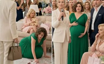 During my daughter’s baby shower, I walked into the ballroom and found her on her hands and knees scrubbing spilled wine from the rug while her mother-in-law sat comfortably on the sofa opening gifts and mocking her weight. I pulled my daughter to her feet, took the microphone from the DJ, and spoke five words that silenced the entire room: “The trust fund is gone.” I knew something was wrong before I even saw my daughter on the floor. A ballroom full of laughter should never sound like a courtroom waiting for a guilty verdict. Crystal chandeliers sparkled overhead. Pink roses climbed across every table. A jazz trio played softly beside the dessert display while two hundred guests raised champagne glasses beneath a banner reading: Welcome, Baby Lily. Then I saw Emily. Eight months pregnant, ankles swollen, hair falling loose from its pins, she was on her hands and knees scrubbing red wine from an ivory rug. Above her sat Patricia Vale. My daughter’s mother-in-law wore diamonds before noon and cruelty like a second skin. She lounged comfortably on the sofa opening gifts meant for Emily’s baby while slicing ribbons apart with one perfectly manicured nail. “Oh, don’t worry, dear,” Patricia said loudly. “Crawling around is probably good exercise for you. The doctor did mention the weight, didn’t he?” A few women laughed. My son-in-law Brandon stood nearby holding a champagne glass, smiling like a man watching bad weather he had no intention of stopping. Emily’s face burned crimson. “It’s okay, Mom,” she whispered when she noticed me. “I spilled it.” “No,” I said. The word came out soft, but it sliced cleanly through the music. Patricia looked up slowly. Her smile widened. “Margaret. Finally. We were wondering whether you’d arrive before the cake or after the inheritance speech.” Brandon’s eyes flickered instantly. There it was. The real reason behind the rented ballroom, the photographers, the carefully curated guest list filled with bankers and attorneys Patricia desperately wanted to impress. My late husband’s trust fund. For years, Patricia treated Emily like a walking bank account wrapped in stretch marks. Brandon married for love, I once believed. Patricia married for access. I crossed the rug slowly. Every step felt measured even while my pulse hammered like war drums. I took the sponge from Emily’s trembling hand. “Stand up,” I said. “Mom, please—” “Stand up.” She did. Patricia clicked her tongue. “Careful, Margaret. Pregnant women are emotional. We were only teaching her responsibility.” “No,” I replied. “You were teaching me something.” Patricia laughed lightly. “And what exactly is that?” I looked directly at Brandon. He refused to meet my eyes. “That I waited too long.” Then I helped my daughter smooth her dress, wiped wine from her fingers, and walked toward the DJ booth. Patricia still smiled while I took the microphone. She had no idea I spent the last three months listening…. Part 2 The microphone felt warm in my hand. The ballroom blurred into silk, pearls, champagne, and eager faces. Patricia stood slowly. “Margaret, don’t embarrass yourself.” That was her first mistake. Women like Patricia survived by controlling scenes. They staged them, poisoned them, choreographed them, then blamed everyone else for choking on the performance. But they feared any scene they didn’t write themselves. Brandon approached carefully. “Mom, maybe we should discuss this privately.” “You lost the right to call me that,” I said. A ripple spread across the guests. Emily touched my arm. “What’s happening?” I looked at my daughter, and the anger almost split me apart. She hid bruises that never appeared on skin: the drained bank accounts, the late-night insults, the way Brandon made her apologize for crying. Three months earlier, Emily called me at 2:13 in the morning, sobbing into a pillow. “Brandon says I’m unstable,” she whispered. “Patricia says after Lily is born, they may need to protect her from me.” That was the moment I stopped being a grieving widow and became who I had been before marriage, before bake sales, before PTA meetings and casserole recipes. I had been a prosecutor. And I still knew how to build a case. I stayed silent for a moment longer and let Patricia fill it. “This is ridiculous,” she announced loudly. “Emily is hormonal, Margaret is dramatic, and our family has done nothing except welcome that girl.” “That girl?” Emily repeated softly. Patricia ignored her entirely. “We paid for this shower.” “No,” I said calmly. “The invoice was charged to Emily’s joint account.” Brandon’s expression tightened immediately. I continued evenly. “The same account you emptied last Tuesday through a ‘consulting payment’ wired into your mother’s company.” Patricia’s smile twitched. A man near the bar slowly lowered his drink. Brandon laughed too loudly. “That’s business. You wouldn’t understand.” “I understand wire fraud.” The ballroom went completely still. Patricia’s eyes sharpened instantly. “Careful.” “Oh, I have been.” I reached into my handbag and removed a neatly organized folder. Cream paper. Blue tabs. A judge would have admired the organization. “Emily granted me temporary financial authorization after her doctor ordered bed rest. You remember that, Brandon. You called it unnecessary paperwork.” His mouth opened slightly. “I found the transfers,” I said. “Seventy-two thousand dollars moved from Emily’s personal account into Patricia’s shell company. I found emails discussing plans to pressure Emily into signing over control of Lily’s education trust after the baby was born.” Emily made a sound like something inside her cracked. Patricia snapped sharply, “Those are private family matters.” “No,” I replied. “They’re evidence.” The photographer lowered his camera. I looked directly at him. “Keep recording.” Patricia’s expression shifted then. Not fear. Calculation. She lifted her chin slightly. “You wouldn’t publicly humiliate your own daughter.” That was her second mistake. She believed I was doing this for revenge. I was doing this for rescue. Brandon leaned closer and lowered his voice. “Margaret, think about your granddaughter. Do you want Lily born into a war?” I leaned toward him. “She already was.” Then I lifted the microphone. Part 3 “The trust fund is gone.” Five words. The ballroom froze. Patricia stared at me as if I slapped her with fire. Brandon blinked once, then again, waiting for the sentence to become a joke. It didn’t. I spoke clearly. “My husband’s trust was never Brandon’s. It was never Patricia’s. It was created for Emily and any children she chose to protect. As trustee, I amended the distribution terms this morning.” Brandon lunged forward slightly. “You can’t do that.” “I can,” I said calmly. “You should have read the clause your mother highlighted in red.” Patricia’s face drained white. Yes. She knew exactly which clause I meant. “The trust now pays directly for Emily’s housing, legal expenses, medical care, and Lily’s future education. No spouse has access. No in-law has access. No account connected to Brandon Vale has access.” Someone gasped loudly. I opened the folder again. “Also, Brandon, your prenup contains an infidelity clause.” His eyes instantly flashed toward a blonde woman standing near the dessert table. Emily saw it. So did everyone else. For one brief second, I almost pitied him. Almost. “The hotel security footage from April. The messages with your assistant. The apartment lease signed under your company name. All of it was delivered to Emily’s attorney at nine this morning.” Patricia hissed furiously, “You vindictive old woman.” For the first time all afternoon, I smiled. “Old women keep receipts.” The ballroom erupted. Whispers became thunder. Brandon grabbed Emily’s wrist. “We’re leaving.” I stepped directly between them. “No,” I said. A uniformed security guard appeared behind Brandon. Then another. Patricia looked around the ballroom, finally realizing the hotel staff were no longer moving for her. “You planned this,” she whispered. “For three months.” Her voice cracked slightly. “You’re going to destroy him.” “No, Patricia,” I replied evenly. “You raised him. I’m simply removing the audience.” Emily slowly pulled her wrist free. She stood taller than I’d seen her stand in years. “Brandon,” she said, voice trembling but steady, “I want a divorce.” He scoffed immediately. “You’ll come back.” “No,” she answered softly. “I won’t.” I handed her a second envelope. Inside were keys. “The brownstone on Willow Street is yours,” I said. “Only yours. Lily’s nursery is already painted.” Emily covered her mouth. Tears spilled down her cheeks, but these weren’t helpless tears anymore. Then Patricia screamed. Not words. Just pure rage. By the end of the week, Brandon’s company suspended him pending investigation. Patricia’s charity board quietly removed her after donors received copies of the financial complaint. The shell company collapsed instantly. Their attorney offered a settlement before Emily’s lawyer finished the opening sentence. Six months later, I sat inside Emily’s sunlit kitchen holding Lily against my chest while my daughter laughed for the first time in what felt like years. Outside, snow softened the city streets. Emily poured tea. No ballroom. No diamonds. No cruel voices. Only peace. My granddaughter wrapped her tiny fist around my finger. Emily looked at me quietly. “Do you ever feel guilty?” I kissed Lily’s forehead gently. “No,” I said. “I feel early.”