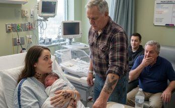 I was holding my newborn daughter when Uncle Ray saw the handprints on my neck. They were already turning dark by then, blooming under my jaw in ugly half-moons where Derek’s fingers had pressed too hard. The hospital room smelled like antiseptic, paper coffee cups, and the faint sweet warmth of a baby who had only been in the world for six hours. Lily’s cheek rested against my gown. Her mouth opened and closed in tiny sleep motions, like she was still learning how to breathe air instead of me. I had spent nineteen hours bringing her into the world. Nineteen hours of shaking legs, wet hair, alarms, nurses counting through contractions, and Derek scrolling on his phone in the corner. When Lily finally cried, I thought maybe something in him would soften. I thought maybe seeing his daughter would make him remember I was human. Instead, he complained that the hospital coffee tasted burnt. His mother leaned over the bassinet, stared at my newborn daughter, and said, “At least she has our nose.” Then she kissed Derek on the cheek like he had done something difficult. I was still bleeding. I was still trembling. My body felt like it had been opened, emptied, and stitched back together with pain. Derek waited until the nurse stepped out to check discharge paperwork. His mother had gone to make a phone call in the hallway. His father stood near the window with his hands folded, staring at me like I was an employee who had failed to understand a policy. Derek leaned close enough that I could smell the mint gum in his mouth. “Listen carefully,” he whispered. “The house is mine. The money is mine. The child is mine. You are going to learn how this family works.” I turned my face away. That was when his fingers closed around my throat. Not long enough to kill me. Long enough to teach. That was how Derek liked to think of it. Correction. Training. A man like Derek never called cruelty by its real name if he could dress it in discipline. His father did not stop him. He did not even look surprised. He only watched the monitor above my bed and said, “Careful. No marks a nurse can chart.” But Derek had never been as controlled as his father wanted him to be. When he let go, I sucked air in so sharply Lily startled against my chest. She made one tiny sound. That sound saved me from crying. I looked down at my daughter, at her wrinkled little fingers opening and closing against the blanket, and something inside me became very clear. This was not going to become her normal. Derek sat back in the visitor chair afterward with a satisfied little smile. He crossed one ankle over his knee. His watch flashed under the fluorescent lights. His father adjusted his cuff links. They looked relaxed. That was what scared me most. Not the hand on my throat. Not the pain. The comfort afterward. People who panic after hurting you sometimes still understand they crossed a line. People who settle back into a chair afterward have already built a life on crossing it. When I told Derek that Uncle Ray was coming, he laughed. “The deaf old mechanic?” he said. “Good. Let him watch.” His father gave a small, dismissive breath through his nose. “This is family business,” he said. “Outsiders complicate things.” “Ray is my family,” I said. Derek smiled without warmth. “Ray is a man with dirty hands and no hearing.” He was wrong about both in the ways that mattered. Uncle Ray was not my father by blood. He was my mother’s older brother. After my parents died when I was twelve, everyone said the right things at the funeral and then looked at the floor when someone had to decide where I would go. Ray did not look at the floor. He showed up in his old pickup with two black trash bags of my clothes in the bed and said, “She comes with me.” Nobody argued long. He raised me in a small house that always smelled like motor oil, laundry soap, and whatever cheap soup he could stretch through Thursday. He taught me to change oil before he taught me to parallel park. He taught me to balance a checkbook at the kitchen table while baseball played low on the radio. He taught me how to patch drywall, how to read a bill before signing it, and how to never let embarrassment keep me from asking a question. Most important, he taught me the difference between peace and quiet. Peace is safe. Quiet can be a trap. Ray had lost most of his hearing before I came to live with him. He wore hearing aids when he wanted to. He read faces better than most people read words. When I was fifteen and a man at a gas station called me sweetheart in a way that made my skin tighten, Ray did not raise his voice. He simply stepped between us and looked at the man until the man backed away. Ray was like that. Still until he was not. Derek never understood stillness. He mistook it for weakness every time. That mistake began months before Lily was born. The first time Derek shoved me, I told myself he was under stress. It was in our kitchen, near the pantry door, after I asked why our savings account was almost empty. I was five months pregnant. He said I was accusing him. I said I was asking a question. His hand hit my shoulder before I could take a full breath. The pantry door caught me hard enough to leave a purple bruise across the back of my arm. He apologized that night with flowers from the grocery store. The receipt was still wrapped around the stems. I kept that receipt. I do not know why at first. Maybe some part of me understood that apologies become evidence when the behavior repeats. Two weeks later, he grabbed my phone and threw it into the laundry room wall because I had missed a call from his mother. The screen cracked in a spiderweb pattern from the corner. I photographed it with my backup phone. The backup phone was Ray’s idea. He had given it to me in a sandwich bag with a charger, a prepaid card, and a look that told me not to argue. “You don’t have to tell me everything,” he said. “But you need a door he doesn’t know about.” I told him Derek was just tense. Ray looked at me for a long time. Then he said, “Kiddo, good men get tense. They don’t make escape plans necessary.” After the pantry door, I stopped explaining Derek to myself. I started documenting. Photos of bruises. Screenshots of texts. Audio recordings when the state law allowed it. Medical notes from urgent care. Bank transfers from our joint account into an account I could not access. A voicemail from Derek’s father saying, “The girl needs to understand custody is leverage.” An email from the family lawyer offering me money to sign a custody agreement before Lily was born. The subject line said, Proposed Family Stability Arrangement. I remember laughing when I saw it. Not because it was funny. Because some people can make a cage sound like a favor if they put it on letterhead. At 9:14 p.m. on a Tuesday, I sent the first folder to a domestic violence advocate. By Friday morning, copies were with a detective. By the following Monday, one sealed packet was in the hands of a judge Ray knew from a war neither man liked to discuss. I never asked the full story. I had learned not to ask Ray about the tattoo on his forearm. It was faded by age and sun, half-blurred under old skin and old scars. I had seen men notice it before. Most did not react. A few did. Those few always looked at Ray differently afterward. Derek’s father had never seen it. Not until the hospital room. Before Uncle Ray arrived, a nurse named Carmen came in to check my blood pressure. Her eyes paused on my neck. I saw her notice. Derek saw her notice too. “She bruises easy,” he said lightly. Carmen did not smile. She looked at me and asked, “Do you need anything else right now?” It was the kind of question that had another question underneath it. Derek’s father stepped forward. “She’s exhausted,” he said. “Family will handle it.” I looked at Carmen and said, “My uncle is on his way.” Her expression changed just enough. “I’ll make a note,” she said. Derek rolled his eyes after she left. “A note,” he said. “Congratulations. You have paperwork.” He did not know how much paperwork there already was. He did not know about the hospital intake addendum I had signed at 6:22 a.m. He did not know Carmen had already charted the marks as visible bruising consistent with grip pattern. He did not know that Lily’s stuffed rabbit, the one propped near my blanket, had a camera pin hidden in the stitching. I hated that part. I hated placing evidence near my newborn daughter’s head. But I hated the idea of her growing up inside Derek’s version of family more. So I angled the rabbit toward his chair. Then I waited. Waiting is hard when your throat hurts. Every swallow reminds you of a hand. Every breath feels borrowed. Derek talked like the room belonged to him. He told me his mother would stay with us for the first month. He said I would not be breastfeeding in front of anyone because it was “trashy.” He said Lily’s last name was nonnegotiable, like I had suggested otherwise. He said I was lucky his family believed in keeping things private. That was when the door opened. Uncle Ray stepped in wearing his old flannel shirt, work jeans, and boots with dried mud near the soles. His hair was thinner than it used to be. His shoulders were still square. He carried a paper coffee cup in one hand and a small pink knit hat in the other. For half a second, his face softened when he saw Lily. Then he saw my neck. The softness left. Not loudly. Not dramatically. It simply vanished. The room went quiet enough that I heard the monitor beep, the air vent click, and Lily’s tiny breath catch against my gown. Derek did not even pretend. “Don’t make that face, Ray,” he said. “She got hysterical.” Ray’s eyes moved from my throat to Derek’s hand. Derek lifted both palms in mock innocence. “Just showing her who the boss of this new family is.” I wanted to disappear into the bed. I wanted to scream. Instead, I lowered my eyes toward Lily’s blanket so the camera would keep Derek in frame. Ray walked to my bedside. That mattered. He did not go to Derek first. He did not challenge the loudest man in the room. He came to me. He bent down and kissed Lily’s blanket. “Beautiful,” he murmured. The word broke something in me. Because Derek had called her an asset. His mother had called her our nose. Ray called her beautiful. Derek snorted. “Careful,” he said. “We don’t let grease monkeys hold family assets.” The hospital room froze. A monitor blinked green. The curtain near the window shifted faintly from the air vent. Derek’s father stared at the wall like the framed print of a lake had suddenly become very interesting. Nobody moved. Ray looked at Derek for the first time. He did not look angry. That was when I got scared. Anger would have been easier to understand. Ray calm was something else. He reached up and pulled the hospital curtain around the bed. The metal rings scraped along the ceiling track one after another. It was a small sound. It felt enormous. The curtain closed us off from the hallway, from the nurses’ station, from the polite public version of what Derek had done. Derek’s smile twitched. “What are you doing?” Ray did not answer. He reached up with both hands and removed his hearing aids. One. Then the other. He placed them on the plastic tray beside my water cup. They clicked against the tray. That click was the first sound in the room that made Derek’s father react. He turned his head sharply. His eyes dropped to Ray’s forearm. The sleeve of Ray’s flannel had ridden up when he moved. The faded tattoo showed. For years, I had seen it as just one more part of him, like the scar near his thumb or the old burn mark on his wrist. Derek’s father saw something else. His face collapsed. The color drained out of him so fast I thought he might faint. Then he bent over the visitor trash can and vomited. Derek jumped to his feet. “Dad?” His father held up one shaking hand. He did not look at Derek. He looked at Ray. Ray looked back. “Close your eyes, kiddo,” Ray told me softly. I did not close them. Not all the way. I had spent months being told to look away from what was happening to me. This time, I needed to see. Derek’s father wiped his mouth with the back of his hand. His tailored suit suddenly looked too big for him. “Ray,” he whispered. Derek stared at him. “You know him?” Ray picked up Lily’s stuffed rabbit and set it on the tray where Derek could see the small black camera pin near its stitched ear. Derek saw it. The room changed again. Power does not always leave with a shout. Sometimes it slips out of a man’s face when he realizes the thing he thought was private has been watching him the whole time. “What is that?” Derek asked. His voice was different. Thinner. Ray did not answer him. He reached into the inside pocket of his flannel and removed a folded paper. It was the hospital intake addendum. My signature was at the bottom. The time stamp read 6:22 a.m. Visible bruising. Restricted visitor request. Advocate contact requested. Carmen had helped me fill it out between contractions when Derek went downstairs for coffee. I had been in so much pain I barely remembered signing it. Ray remembered. He slid the paper across the tray. Derek did not touch it. His father sank into the visitor chair. Not sat. Sank. His knees seemed to quit before the rest of him. “Don’t,” he whispered. Ray finally spoke the name. “Harlan.” Derek looked from his father to Ray. “Who the hell is Harlan?” His father flinched like the name had physical weight. Ray’s eyes stayed on him. “You didn’t tell your boy,” Ray said. It was not a question. Derek’s father gripped the arms of the chair. “That was a long time ago.” “So was the war,” Ray said. “Some men still came home the same kind of coward.” Derek stepped toward Ray. It was the wrong thing to do. He had always used height and money and volume to win rooms. Ray had none of those things. He only stood between Derek and my bed like a door that had decided it would never open again. Derek’s father said, “Sit down.” Derek stopped. That was the first time I had ever heard fear in his father’s voice. A second later, the curtain moved. Carmen stepped through. Behind her was a woman in a navy cardigan carrying a folder against her chest. The domestic violence advocate. Derek’s mouth opened. No sound came out. Carmen looked at me first. “Do you want these visitors removed?” she asked. It was a simple sentence. It was also the first time since Lily’s birth that someone asked what I wanted as if my answer mattered. My throat burned. Lily shifted in my arms. I looked at my daughter. Then I looked at Derek. He stared back at me as though he had never considered that I might be allowed to choose. “Yes,” I said. The word came out rough. Small. It was enough. Derek lunged for the tray. Not at me. At the stuffed rabbit. Ray moved faster than I had seen him move in years. He caught Derek’s wrist before Derek touched it. No punch. No scene. Just one old mechanic’s hand closing around a younger man’s wrist until Derek’s face twisted. “You don’t touch evidence,” Ray said. Carmen stepped back and hit the call button. The advocate opened her folder. Derek’s father covered his face with both hands. That was when I understood something I had missed for years. Derek had learned cruelty from his father. But his father had learned fear somewhere else. And Ray knew exactly where. Security arrived two minutes later. Derek tried to talk over everyone. He said I was unstable. He said I had postpartum confusion. He said Ray had threatened him. Then the advocate pressed play on the first recording. Derek’s own voice filled the hospital room. “The house is mine. The money is mine. The child is mine. You are going to learn obedience.” Nobody moved. Even Derek stopped talking. Recordings sound different when they leave your phone and enter a room full of witnesses. They become less like memory. They become weather. Something everyone has to stand inside. Carmen’s face hardened. One security guard looked at my neck and then at Derek’s hands. The advocate turned one page in her folder. “There are copies of the relevant materials already secured,” she said. “Medical notes, photographs, financial records, threatening communications, and a preliminary custody coercion concern.” Derek’s father whispered, “Custody coercion?” The advocate looked at him. “Your messages are included.” He closed his eyes. Derek turned on him. “What messages?” His father said nothing. That silence told Derek more than words could have. For the first time, he understood he had not been protected. He had been documented. The police officer came after security. I had expected to feel relief. Instead, I felt tired in a way that went past my bones. The officer asked questions. The advocate stayed beside me. Carmen took Lily briefly so another nurse could photograph my neck under proper clinical lighting. I hated that too. I hated sitting there with my chin lifted while strangers documented the shape of Derek’s hand on my skin. But evidence is what you gather when nobody believes your bruises until they come with dates. So I lifted my chin. Ray stood near the curtain with his hearing aids still on the tray. He did not put them back in until Derek was outside the room. Derek’s father was escorted out separately. Before he left, he looked at Ray once. “You won’t tell them about Harlan,” he said. Ray’s mouth barely moved. “I already did.” The man’s shoulders dropped. I did not know what that meant then. I learned later. Harlan was not a place. It was a man. A commanding officer who had covered up more than one violent mistake decades earlier. Derek’s father had been part of that circle. Ray had testified. Men lost pensions, reputations, and the comfortable stories they had told their families. Derek’s father had rebuilt himself afterward as a hard, respectable man with money, suits, and rules for everyone else. But shame has a memory. So do witnesses. Ray had been one of those witnesses. That was why the tattoo broke him. Not because it was magic. Because it reminded him of the last time he thought power could bury the truth. It had not. It would not this time either. The first emergency protective order was temporary. The custody process took longer. Everything takes longer than people think when the story leaves a hospital room and enters forms, hearings, interviews, and waiting areas with vending machines that only take exact change. Derek’s family tried to control the narrative. His mother told relatives I had suffered a breakdown after birth. The family lawyer sent a letter using words like concern, cooperation, and stability. My advocate sent back photographs, timestamps, chart notes, and recordings. The letter writing stopped. Derek requested supervised visitation and claimed I was alienating him from Lily. The judge listened. Then the judge listened to Derek’s recording. The room went very still at the line about obedience. I watched the court reporter’s hands keep moving. That was the strange part. The rest of us froze, but the record kept being made. Ray sat behind me in the courtroom wearing his best shirt, the one he only used for funerals and tax appointments. His hearing aids were in. His hands rested on his knees. When I started shaking, he put one palm gently between my shoulder blades. Not pushing. Just there. Derek did not get unsupervised access to Lily. Not then. Not after the evaluator reviewed the evidence. His father was removed from any approved contact list. The financial records opened a second door. The bank transfers Derek thought I would never understand were not just selfish. Some were fraudulent. Some involved accounts he had told me did not exist. The family lawyer denied knowledge of the coercive custody email until metadata showed it had come from his office computer at 7:48 p.m. on a Thursday. People like Derek’s family loved saying mistakes were misunderstandings. Metadata is not sentimental. It does not care who has a tailored suit. Months passed. Lily grew. Her hands stopped looking like wrinkled rose petals and started grabbing Ray’s beard every time he held her. He pretended to complain. He never once moved her hand away. Some nights, after she finally slept, I would touch my own throat in the mirror. The bruises faded. The memory did not. For a while, I hated that. I wanted healing to feel like forgetting. It did not. Healing felt more like learning that the memory could stay without owning the whole room. Ray fixed the lock on my new apartment door. He installed a chain even though the building already had one. He checked the windows. He put a small framed map of the United States on Lily’s nursery wall because he found it at a thrift store and said every kid should know the country is bigger than the people who try to trap her. That was the closest Ray ever came to poetry. On Lily’s first birthday, Carmen came by with a small stuffed rabbit that had no camera inside it. The advocate sent a card. Ray brought a cake from the supermarket and spelled her name wrong on purpose because he said bakery handwriting needed humility. For one whole afternoon, nobody raised their voice. Nobody watched the door. Nobody measured my words. Lily smashed frosting into her hair and laughed. Ray laughed so hard he had to take out one hearing aid and wipe his eyes. That sound did something to me. It reminded me that a family could be loud without being dangerous. Years from now, Lily will ask about the early pictures. She will notice the hospital bracelet on my wrist. She may notice the scarf I wore for a few weeks afterward, even indoors. I will tell her the truth in pieces she can carry. I will tell her she was loved from the first breath. I will tell her that some people tried to make her a possession, and other people stood in the doorway and said no. I will tell her about Uncle Ray kissing her blanket before he did anything else. I will tell her that strength does not always shout. Sometimes it closes a curtain. Sometimes it sets hearing aids on a plastic tray. Sometimes it lifts its chin while a nurse photographs the proof. Sometimes silence is not surrender. Sometimes silence is someone making sure the camera is angled right. Derek thought he was showing me who the boss of our new family was. Instead, he showed a room full of witnesses exactly who he was. And the day Uncle Ray walked into that hospital room, my daughter and I walked out of Derek’s story forever.