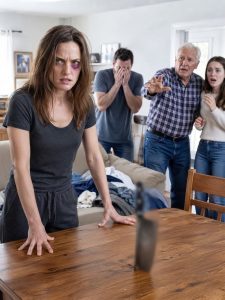 PART 1“In this house, my son’s wife even washes her sister-in-law’s underwear. If you don’t like it, the door is open.”
That was the welcome I received the second morning after my wedding. My name is Nicole Andrews. I was 31 years old and managed a marketing team in Phoenix. I never thought my marriage to Ryan Reynolds would start with a giant pile of dirty laundry by the sink.
Megan, my 23-year-old sister-in-law, was leaning against the wall with her phone.
“Wash my silk blouses by hand first,” she said without looking up. “And separate my things. The washing machine ruins them.”
The pile had socks, sweaty gym pants, and underwear from the whole family. I took a deep breath.
“Megan, I came here to start a family, not to be your maid,” I said. “Everyone washes their own underwear. Everything else goes in the machine.”
Mrs. Brenda Reynolds, my mother-in-law, walked in with a fake smile.
“Just do it this once, sweetie,” Brenda said, patting my arm. “She’s the youngest and she’s spoiled. A good daughter-in-law doesn’t make trouble.”
“A good family respects boundaries too,” I replied. “Megan is a grown adult.”
Brenda’s smile disappeared instantly. Then Mr. Charles Reynolds, my father-in-law, put down his coffee cup. He was a big, heavy retiree who thought he owned the house.
“Are you talking back to us already?” he yelled. “You just got here and you want to change how we do things?”
I didn’t even get to answer. His hand hit my cheek so hard I fell into a kitchen chair. My lip split open and my ear started ringing. Brenda just stood there. Megan stepped back, looking completely indifferent.
Ryan walked out of the bedroom and froze. I waited for him to say something, to protect me.
“Nicole… you shouldn’t have hidden from dad,” Ryan mumbled, looking at the floor. “You know how his temper is.”
That sentence broke everything inside me. I walked into the kitchen, grabbed a big chef’s knife, and came right back. I didn’t point it at anyone, but I slammed it hard into the heavy oak table Charles always bragged about.
The loud bang made everyone freeze.
“Listen to me,” I said, keeping my voice low and steady. “No one touches me ever again. The next time anyone hits me, I’m calling the police, recording everything, and taking you to court. I’m not your servant and I’m not your punching bag.”
Charles turned white. Brenda grabbed Megan. Ryan just stared at the cut on his precious table, looking like he cared more about the wood than my bloody lip.
I went to the bedroom, threw my clothes into a suitcase, and walked to the door. Ryan tried to block me.
“We can talk about this,” he begged. “What are people going to say if you leave two days after the wedding?”
“They’ll say your wife had the guts to leave, and you didn’t have the guts to stand up for her,” I said, pushing past him.
My parents took me in without asking a million questions. My mom cried when she saw my face, and my dad, a retired teacher, said no tradition justifies hitting a woman.
That afternoon, Brenda called everyone to say I was crazy, lazy, and had chased them with a knife. She completely left out the part where her husband hit me.
I didn’t post anything on Facebook. I just texted Ryan and asked if his mom was lying.
“Yes, she’s lying,” Ryan texted back, desperate to fix things. “She made it sound worse and didn’t tell anyone that my dad slapped you.”
I took a screenshot immediately. Then I remembered something. Weeks before the wedding, I paid for a nanny cam in the living room because that’s where the wedding gifts were. Ryan told me it wasn’t working, but the account was under my name.
I logged in from my computer and found the video. It had everything: the dirty clothes, the insults, the slap, Ryan standing there doing nothing, and my warning.
Three days later, I told the family to meet me in a private room at a local cafe. Before Charles could start lecturing me, I plugged my phone into the TV screen and hit play.
When the video finished, the room was dead silent.
“I’m filing for divorce tomorrow,” I told them. “And this is just the first thing you’re going to deal with.”
Charles didn’t know it yet, but that video wasn’t the biggest secret they had. They had no idea what was coming.
PART 2
The video changed the entire divorce negotiation. Charles stopped acting tough, and Brenda stopped pretending it was a big misunderstanding.
With my bank records, I proved my parents and I paid for almost the whole down payment on our apartment.
“We’ll sign the paperwork,” Charles muttered, looking at the table. “Just keep that video private.”
“And Megan writes a public apology to me,” I added.
They agreed because they were terrified of the footage. The divorce went through quickly without any public drama. Ryan didn’t fight it. He kept saying he loved me, but he never admitted he was just a coward.
When I got the apartment back, I packed Ryan’s stuff into boxes. At the back of the closet, I found an old wooden box with broken toy cars, old photos, and a leather notebook.
One picture showed Ryan around seven years old, hugging a guy who looked just like him. The back said: “Arthur and his son. 1998.”
The man wasn’t Charles.
Inside the notebook was an old letter to Charles from his brother, Arthur Reynolds. The letter said Arthur had been framed in a bad business scam, his wife was dead, and Ryan was going to be left alone. He begged Charles to raise the boy.
But the next paragraph blew my mind.
“I hid 500 gold coins under the big tree on our property in Flagstaff,” Arthur wrote. “Use them for Ryan’s school, a house, and his life.”
The letter ended with: “Don’t let my son feel like a burden. All of this belongs to him.”
Suddenly, everything clicked. Ryan wasn’t treated like a son because Charles and Brenda were thieves. They made him pay for their bills and told him he owed them his life. Meanwhile, Megan got a new car, private college, and land. The family had bought all their properties right after 1998.
Even though Ryan was a coward, I couldn’t keep this from him. I called him to a coffee shop and dropped the box on the table.
He read the letter twice, his hands shaking. Then he broke down crying like a little kid.
“They told me I’d be on the street without them,” he whispered.
“They made you feel guilty so you’d never ask where their money came from,” I said. “Now you have to choose. Do you keep taking their crap, or do you stand up for your dad?”
Ryan hired a lawyer right away. They needed to check the letter, find the gold, and get a confession. Ryan went to his parents’ house with a tiny voice recorder hidden under his shirt.
He walked into the dining room and stood by the table.
“Who was Arthur to me?” Ryan asked.
Brenda dropped the apple she was cutting. Charles looked at the letter copy and turned white as a sheet.
“He was my dad,” Ryan said, raising his voice. “He gave you 500 gold coins for me. Where is my money?”
Brenda started crying, but she spilled the truth immediately.
“We spent it raising you!” she screamed. “Do you know how expensive kids are?”
Charles banged his fist on the table.
“We bought this house with that gold, yeah, but we earned it for taking you in!” Charles yelled. “Don’t come here asking for money when we fed you for years!”
Ryan didn’t back down this time. He looked Charles right in the eye.
“My dad gave you my future, and you gave it to Megan,” Ryan said coldly. “Talk to my lawyer tomorrow.”
He walked out while Brenda was still screaming about how ungrateful he was. A few blocks away, he pulled over, stopped the recording, and called me.
“Nicole, they confessed. I got it all on tape,” he said, his voice shaking with emotion.
But when the lawyer checked the audio and property deeds, she found something worse. One of the houses bought with the gold was still listed under a dead man’s name. Someone else had helped them hide the money.
PART 3
The lawyer, Rachel Eaton, spent a week checking Arthur’s old business papers and property deeds from the 90s. The signature matched perfectly. They also found out Arthur died in prison a few years later, never knowing his brother stole everything.
Finding the 500 gold coins seemed impossible, but Rachel tracked down Mr. Samuel, an old jeweler who used to run a shop downtown. Back then, big gold sales were written down by hand in a ledger.
Samuel’s old book showed Charles Reynolds’ name, signature, and several gold coin sales between 1998 and 1999.
“He was always super nervous,” Samuel told the lawyer. “He said it was an inheritance, but had no paperwork. He used the cash to buy a house and two lots.”
One plot was put under the name of Thomas, a friend of Charles who died years ago. Then it went to Brenda, and finally to Megan as a “gift.” It was a classic setup to clean dirty money.
When the family found out Ryan was suing, they panicked. Megan tried to sell her land fast, and Brenda tried to empty her bank account. But Rachel got a judge to freeze all their accounts and block any property sales immediately.
Then everything fell apart for them. Brenda showed up outside my office one day. She looked terrible, her hair was a mess and her eyes were red.
“You ruined Ryan,” she yelled at me. “He was a good son before he met you!”
“He was a brainwashed kid before he met me,” I told her. “I didn’t steal the gold, and I didn’t give Ryan’s money to Megan.”
“We fed him!” she screamed.
“Feeding a kid doesn’t give you the right to rob him,” I said. “And you don’t throw it in his face every day.”
Brenda tried to grab my arm, but I stepped back and held up my phone.
“Touch me and I’ll call the cops. I’m recording this,” I said.
She cussed at me and left, completely broken.
Ryan changed a lot after that. He started therapy, moved into a cheap apartment, and stopped paying his aunt and uncle’s bills. He didn’t ask me to take him back. He knew he messed up during our marriage.
“You stood up for the truth when I couldn’t even stand up for you after my dad hit you,” Ryan told me one afternoon. “I know I don’t deserve another chance.”
“I hope you can move on,” I told him. “But I’m never coming back. Helping you find your money doesn’t mean I forgot what you let them do to me.”
It was tough to say, but I had to protect myself.
The lawsuit took months. In court, Charles tried to act smug, Brenda couldn’t look at Ryan, and Megan just cried. Their lawyer tried to argue the gold was just payment for raising Ryan. Then Rachel played the tape.
“We bought the house with that gold. We earned it,” Charles’s voice filled the room.
That was the nail in the coffin. The jeweler showed his books, and the deeds matched the dates he sold the gold. The judge learned Brenda used the rental money for Megan, while Ryan gave them his salary to pay a fake debt.
When Ryan stood up, he held a photo of his real dad.
“I called them Mom and Dad for 27 years,” Ryan told the judge. “Every day they told me I should be grateful they didn’t dump me on the street. My real dad trusted his brother, and died thinking I was safe.”
Charles looked down. Brenda started sobbing.
“We took care of him! He always had food!” she cried out.
“You lied to him,” the judge said. “And you stole his inheritance.”
The judge ordered them to give everything back to Ryan—the houses, the land, and the value of the gold. Megan’s properties were taken away because they were bought with stolen money. Charles and Brenda were also charged with fraud.
Nobody cheered when it was over. Ryan sat on the courthouse steps and cried his eyes out. He got the money, but he lost the only family he ever knew.
Megan walked up to him outside.
“I didn’t know, Ryan,” she said. “I thought our parents bought that stuff honestly.”
“Maybe you didn’t know where it came from,” Ryan said. “But you knew I was paying for everything while you got all the toys. You never thought that was weird?”
She couldn’t answer.
Their houses and land were sold to pay Ryan back. Megan lost her luxury lifestyle. Charles got prison time, and Brenda got a lighter sentence at home because she was sick, but she lost every dollar she had.
Ryan did something cool with the money. He kept just enough for a small house and some savings. He used the rest to start a charity in his dad Arthur’s name, helping kids who deal with financial abuse from their families.
“My dad saved that gold for my future,” Ryan told me later. “I don’t want it to make me greedy like Charles.”
He quit his corporate job, moved to a beach town, and started working for a boat company. He said the ocean helped him clear his head.
I moved on too. I kept my apartment, got a promotion, and stayed single for a while. Then I met Justin, a nice architect. He never tried to control me or fix my life. He just let me be me. We got married later in a small backyard ceremony, no fancy speeches required.
Five years after that kitchen slap, I took my daughter Stella to an art class. The girl handing out the paint brushes was Megan. She was wearing a plain apron and had paint on her hands. The bratty girl from the kitchen was gone.
“Hey, Nicole,” Megan said, looking embarrassed. “I know saying sorry doesn’t fix it. But I work now, I pay my own bills, and I’m trying to be better than my parents.”
I looked at her for a second.
“You can’t erase what happened,” I said. “But it looks like you’re learning.”
We didn’t hug. We didn’t need to. Distance is better than fake forgiveness.
A few months later, I saw Brenda picking up cans near a grocery store. She looked old and broken. When she saw me, she hid her face and walked away. I didn’t feel happy about it. I just thought about how easily this could have been avoided if they weren’t so greedy.
That night, Ryan sent me a picture. He was on a beach with a woman and a new baby.
“I finally have a real family where love doesn’t come with a bill,” he texted. “Thanks for showing me the truth, even when I was too weak to protect you.”
Justin looked over my shoulder and smiled.
“I’m glad he’s doing well,” Justin said.
I looked at Stella sleeping on the couch, her hands still stained with blue paint. Justice doesn’t give you back your lost time, and it doesn’t make bad people good. But it stops the abuse from being passed down like a family tradition.
I entered that house thinking a good wife just takes the hit. I left knowing that staying patient with abusers just gives them permission to keep going. The day I refused to wash those clothes, I didn’t ruin a family. I just stopped protecting a lie.
The slap stopped hurting a long time ago. Ryan’s cowardice hurt worse. But both things taught me the same lesson: love that makes you crawl isn’t love, guilt isn’t a debt you owe your family, and no tradition is worth your dignity. I left that house with a suitcase in one hand and my pride in the other. Behind me was a pile of stolen gold. Ahead of me was total freedom.